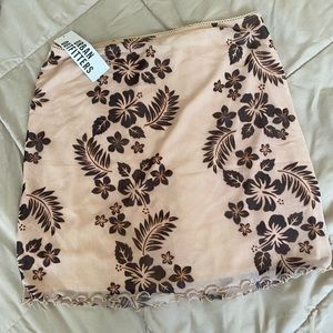 Floral Print Mini Skirt